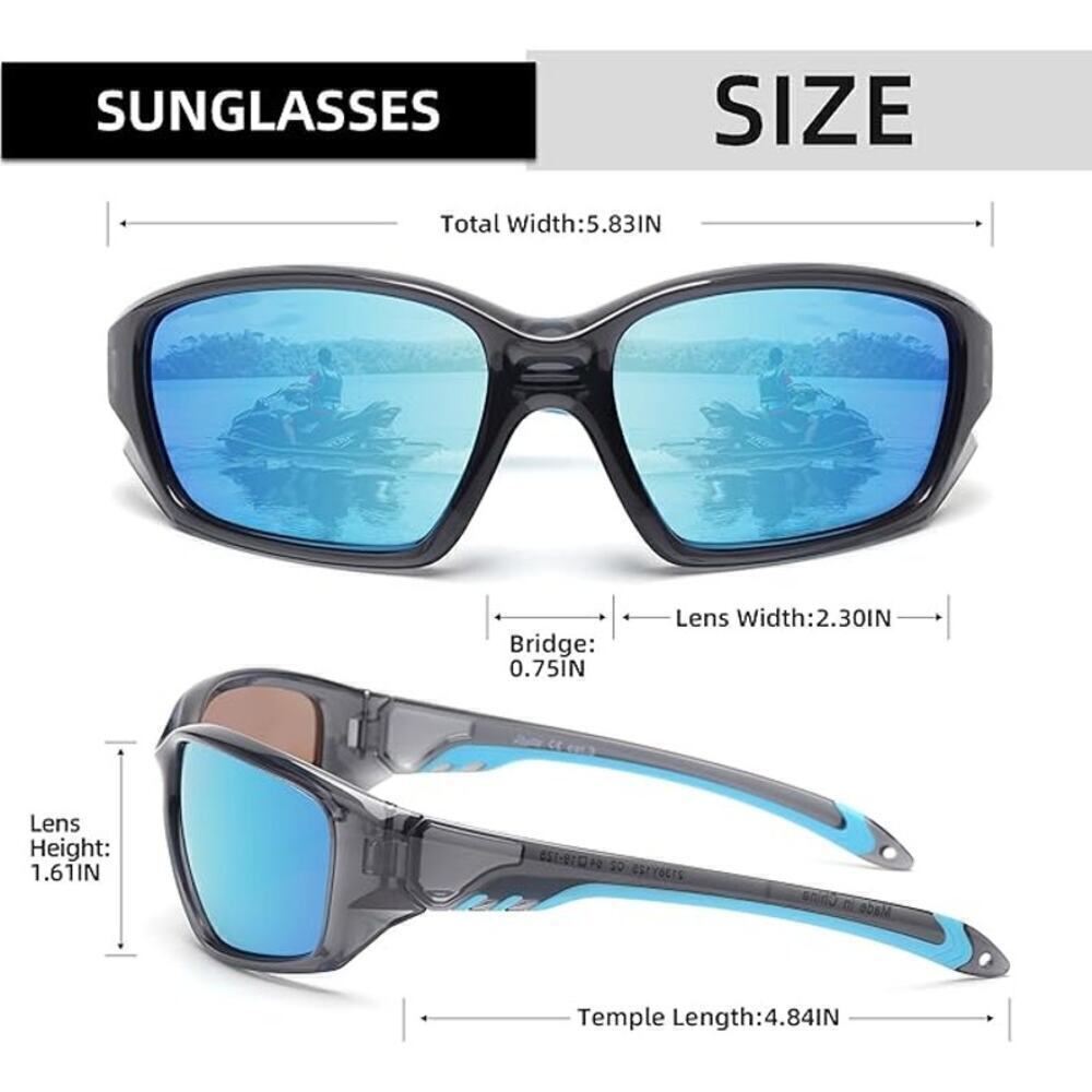 New LADEESSE Polarized Sunglasses Men Women Youth & Baseball Softball Running - Picture 2 of 5